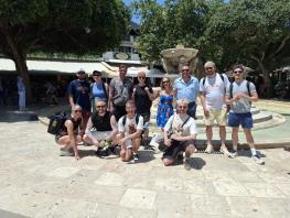 Group of staff and students in Crete 