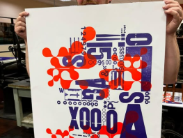 Lukáš Suchý with his artwork 